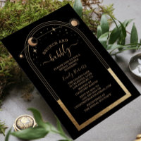 Chá de panela Dourado Celestial Místico Preto