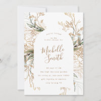 Chá de panela Dourado de Boho Eucalyptus Moderno