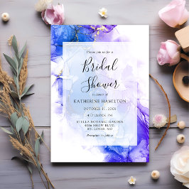 Convites Chá de panela Dourado de inverno com tinta a álcoo