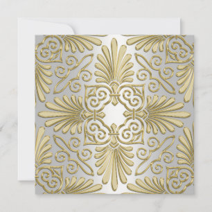 Convites Chá de panela Dourado e branco Deco Deco de arte