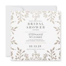 Chá de panela Dourado Elegante Quadrado