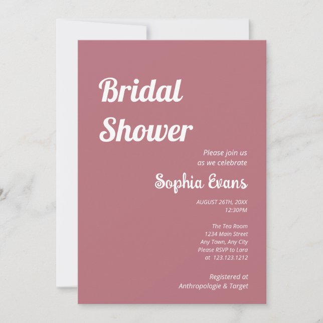 Convites Chá de panela Dourado minimalista e simples (Frente)