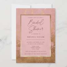 Chá de panela Dourado Rosa Metálico com brilho