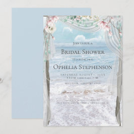 Convites CHÁ DE PANELA | Elegant Beach Floral Arbor