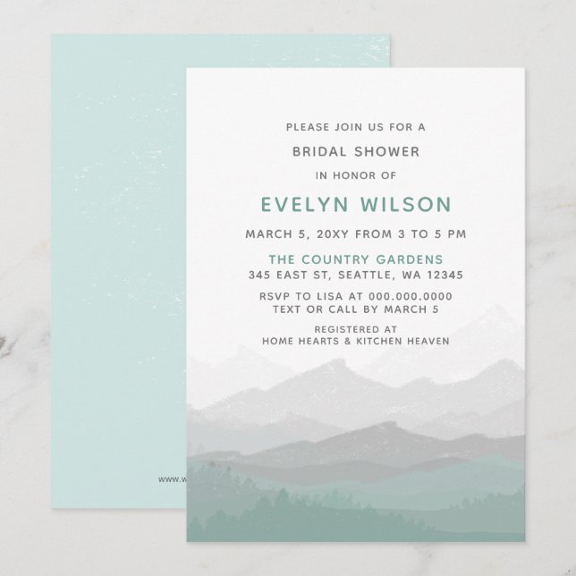 Convites chá de panela elegante (Frente/Verso)