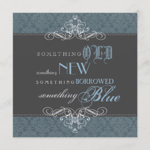 Convites Chá de panela Elegante Azul