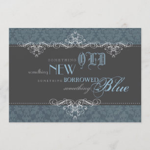 Convites Chá de panela Elegante Azul