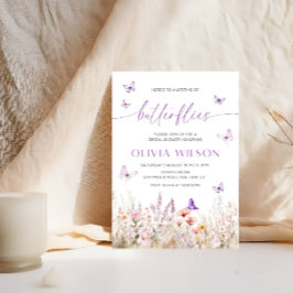 Convites Chá de panela Elegante |Cronograma das borboletas