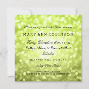 Convites Chá de panela Elegante das luzes brilhantes de Ch
