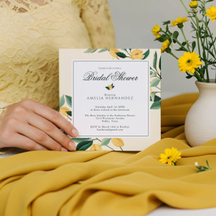 Convites Chá de panela Elegante de Árvore Floral de Flor 