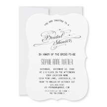 Chá de panela Elegante de Caligrafia Branca e Pret