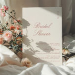 Convites Chá de panela Elegante de Caligrafia Dusty Rosa<br><div class="desc">Caligrafia elegante,  rosa,  escreve o chá de panela moderno.</div>