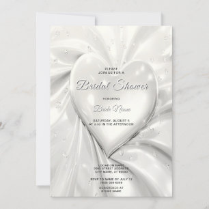 Convites Chá de panela Elegante de Creme Branco