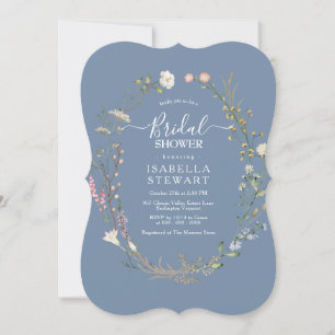 Convites Chá de panela Elegante de Flor Selvagem Moderno