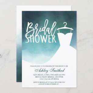 Convites Chá de panela elegante de giz de cor aquosa verde