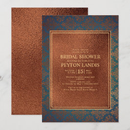 Convites Chá de panela Elegante de Na moda de cobre de tamp