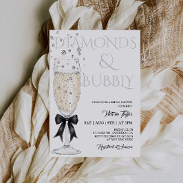 Convites Chá de panela Elegante de Vidro de Champanhe