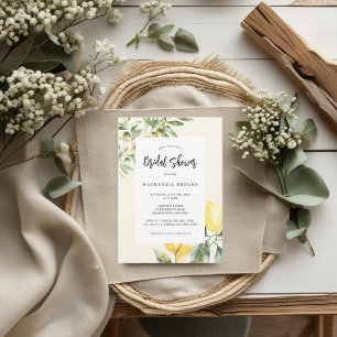 Convites Chá de panela Elegante do Jardim do Mediterrâneo