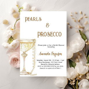 Convites Chá de panela elegante do Prosecco