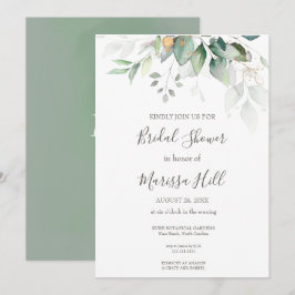 Convites Chá de panela Elegante Eucalyptus
