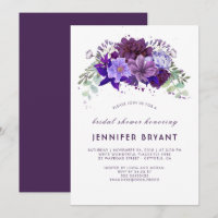 Chá de panela Elegante Floral Roxo de Plum Violet