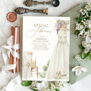 Convites Chá de panela Elegante Greenery Mediterrânica