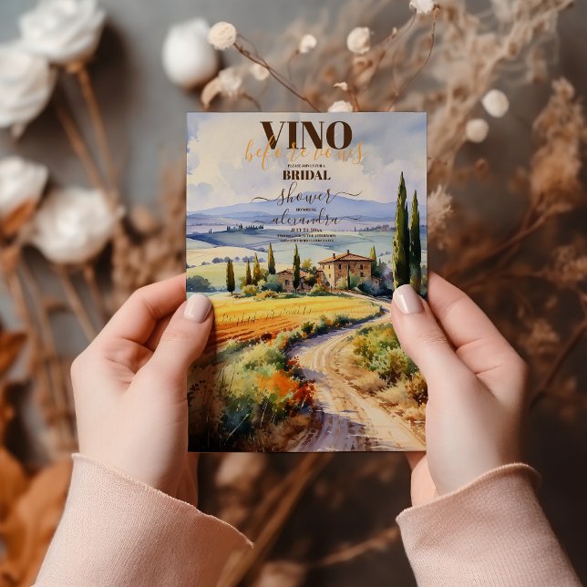 Convites Chá de panela Elegante Moden Vino Antes do Vows (Criador carregado)