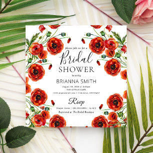 Convites Chá de panela Elegante Romântico Floral Romântico