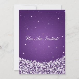 Convites Chá de panela Elegante - Roxo