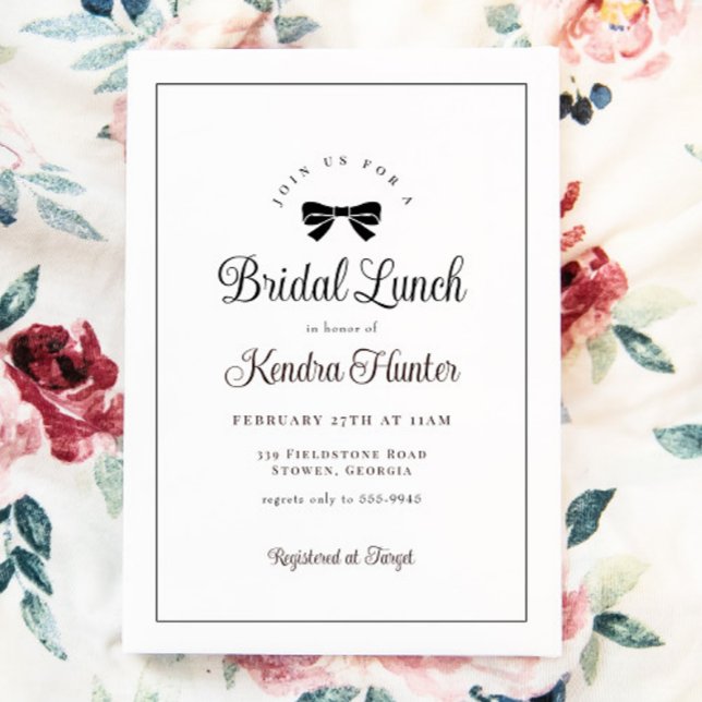 Convites Chá de panela Elegante Simples Arco Preto (Criador carregado)