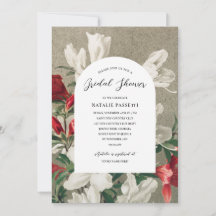 Chá de panela Elegante Vintage Winter Florals