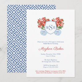 Convites Chá de panela Elegay Monogramas & Mimosas