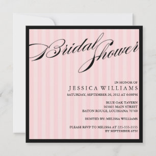 Convites Chá de panela em tiras rosa