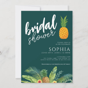 Convites Chá de panela Emerald Green Modern Weddi