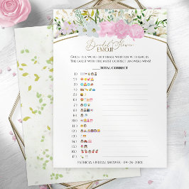 Convites Chá de panela Emoji Pictionary Wildflower card