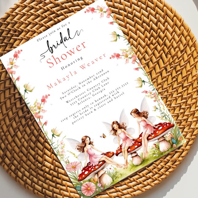 Convites Chá de panela Encantado De Linho De Madeira (Criador carregado)