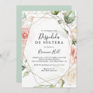 Convites Chá de panela espanhol da Folhagem Verde Dourada G