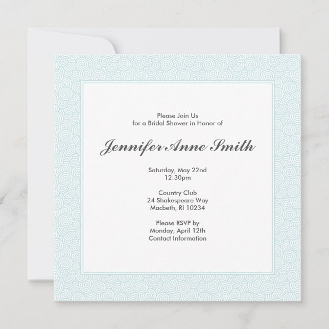 Convites Chá de panela espiral (Frente)