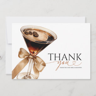 Convites Chá de panela Espresso Martini Obrigado