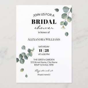 Convites Chá de panela Eucalyptus