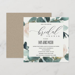CONVITES CHÁ DE PANELA EUCALYPTUS BLUSH ROSA SOFT KRAFT