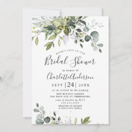 Convites Chá de panela Eucalyptus Greenery