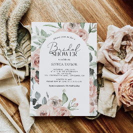 Convites Chá de panela Eucalyptus Rosa Dusty