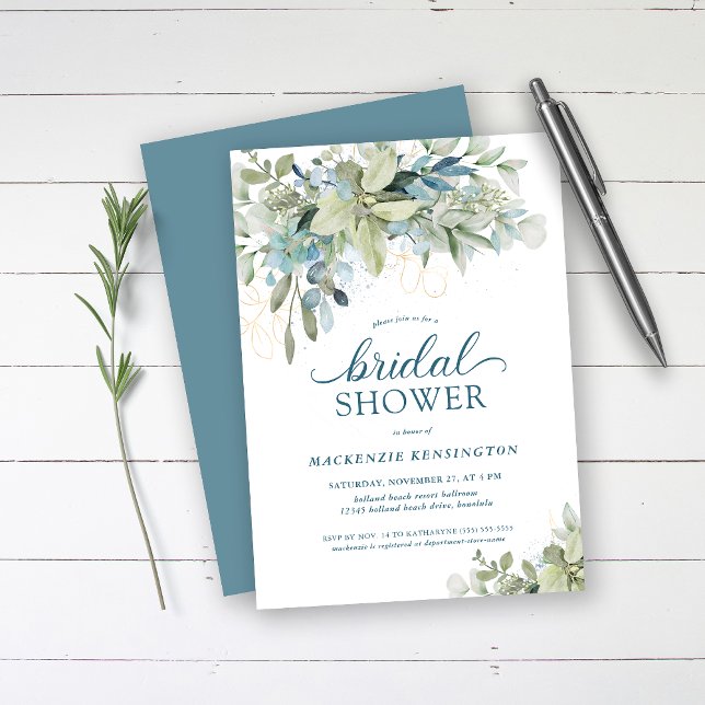 Convites Chá de panela Eucalyptus Vermelhos (Criador carregado)