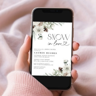 Convites Chá de panela Evergreen da Neve no Amor