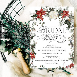 Convites Chá de panela Evergreen Elegante de inverno