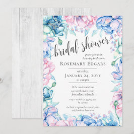 Convites Chá de panela Farmhouse Floral de Watercolor