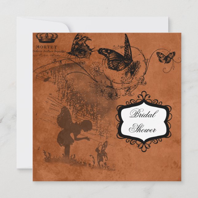 Convites Chá de panela feericamente do casamento do jardim (Frente)