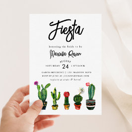 Convites Chá de panela Fiesta Cactus