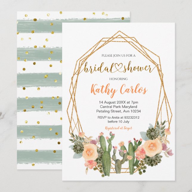 Convites Chá de panela Fiesta mexicano (Frente/Verso)